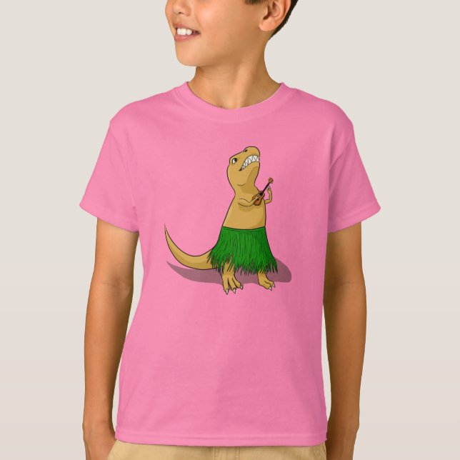 T-Rex Ukulele T Shirt (Framsida)