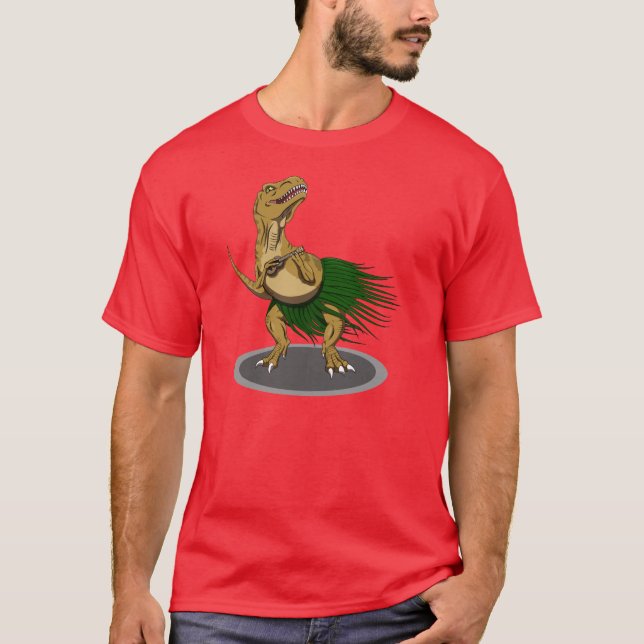 T-Rex Ukulele T Shirt (Framsida)