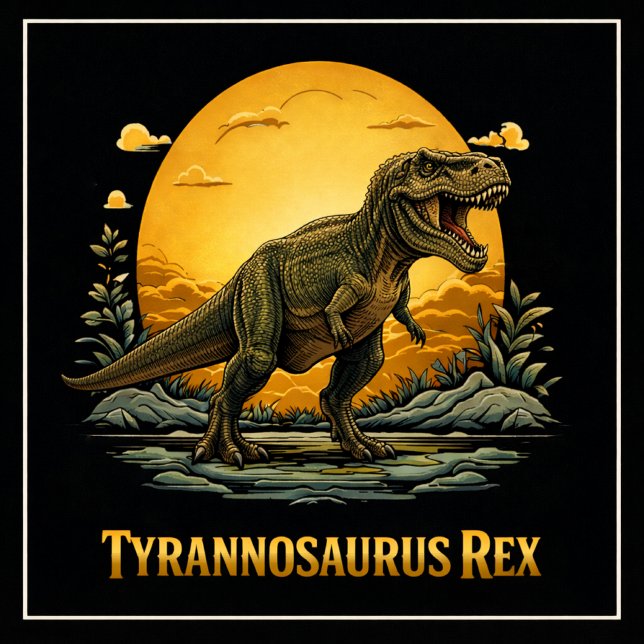 T-Rex under den förhistoriska månen T Shirt (Skapare uppladdad)