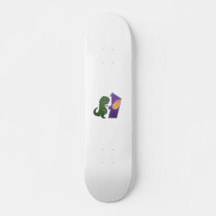 T rex-uppspelning - Välj bakgrund färg Mini Skateboard Bräda 18,5 Cm