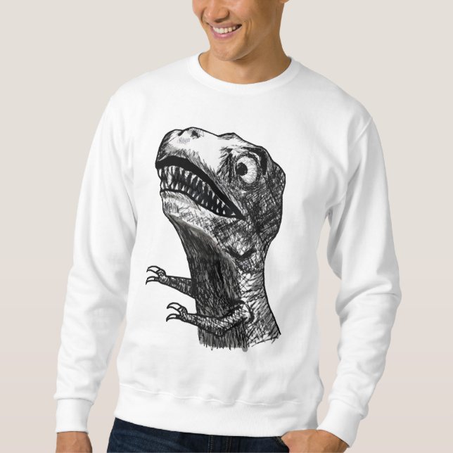 T-Rex ursinne Meme - 2 sid tröjan Lång Ärmad Tröja (Framsida)