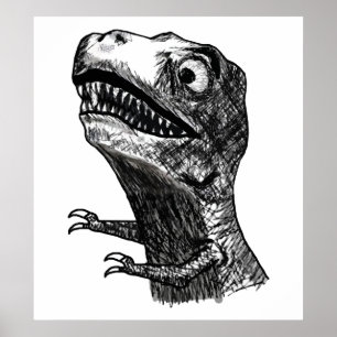 T-Rex ursinne Meme - affisch