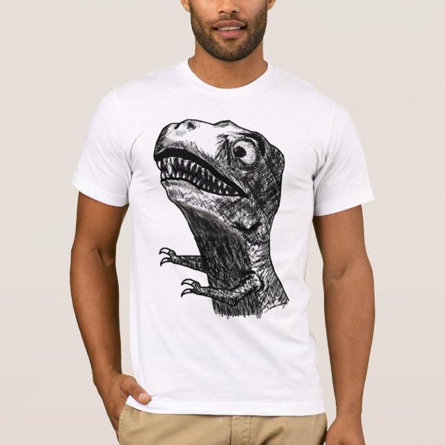 T-Rex ursinne Meme - inpassad T-tröja T-shirt (Framsida)