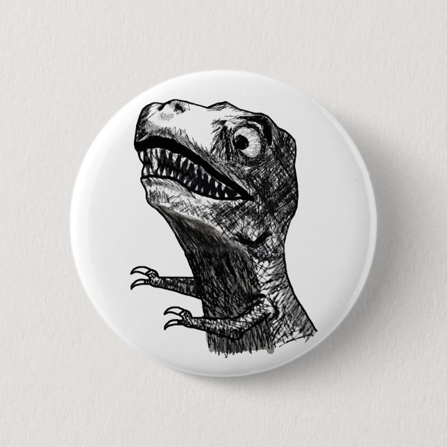T-Rex ursinne Meme - Pinback knäppas Knapp (Framsida)
