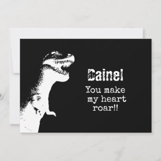 T-Rex Valentine Inbjudningar
