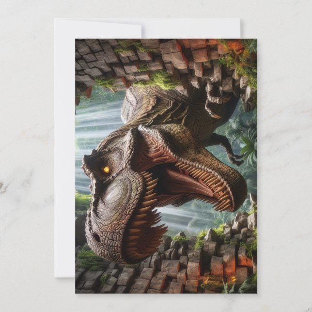 T-Rex Välkomstkort Julkort (Framsida)