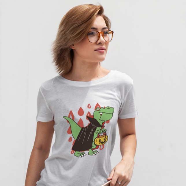 T Rex Vampire Dinosaur Halloween Shirt (Skapare uppladdad)
