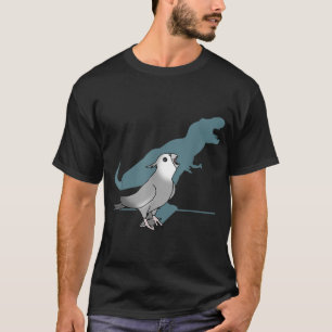 T-rex vit belagd cockatiel, funny grått-cockatiel t shirt