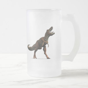 T-rex vrålar frostat ölglas