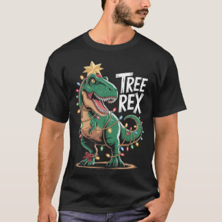 T-Rex Xmas Shirt – Dinosaurier mit Lichterkette T Shirt