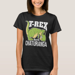 T Rex Yoga Dinosaur Yoga Pose Chaturanga Yogi Shirt