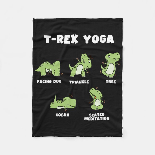 T-rex Yoga  Fleecefilt (Framsidan)