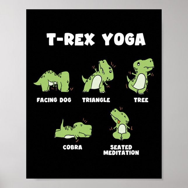 T-rex Yoga  Poster (Framsidan)
