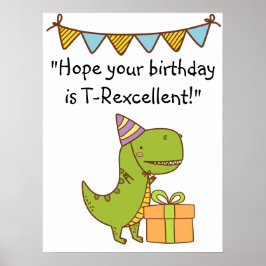 T-Rexcellent födelsedag Poster
