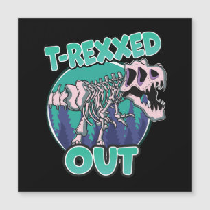 T-Rexmad dinosaur Magnetisk Inbjudningskort