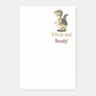 T-Rexy och Ready Dino Tecknad film Post-it Block