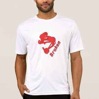 T-Röd bruten Tech Tee Shirt