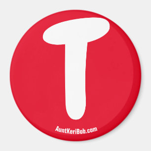 T Rött kylskåp Magnet