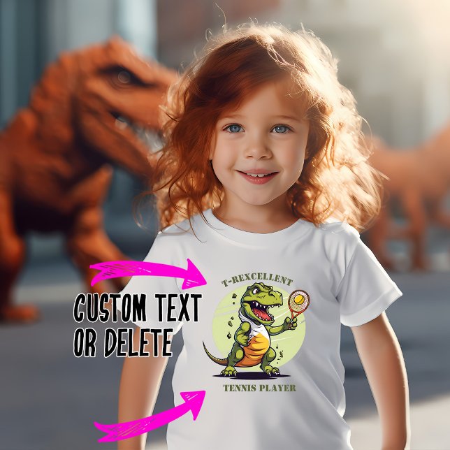 🎾 T-Rutmärkta tennis Player T Shirt (T-rexcellent tennis player t-shirt for all sizes and all ages, custom text)