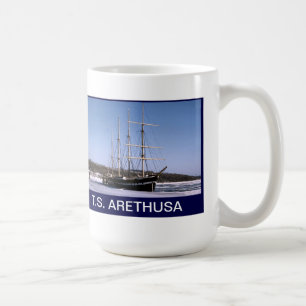 T.S. Arethusa på den djupfryst floden Medway Kaffemugg