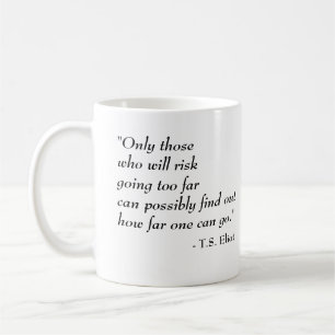 T.S. Eliot berömdt citationstecken Kaffemugg