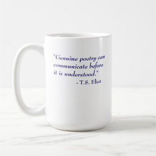 T.S. Eliot citationstecken - poesi Kaffemugg