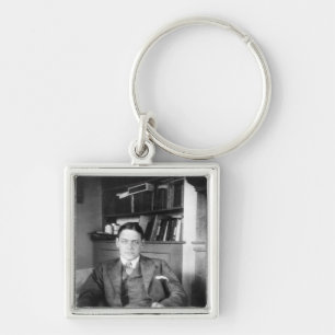T.S. Eliot Fyrkantig Silverfärgad Nyckelring