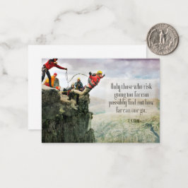 T.S. Eliot Inspirational Quote "How far far" Anteckningskort