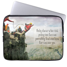 T.S. Eliot Inspirational Quote "How far far" Laptop Fodral
