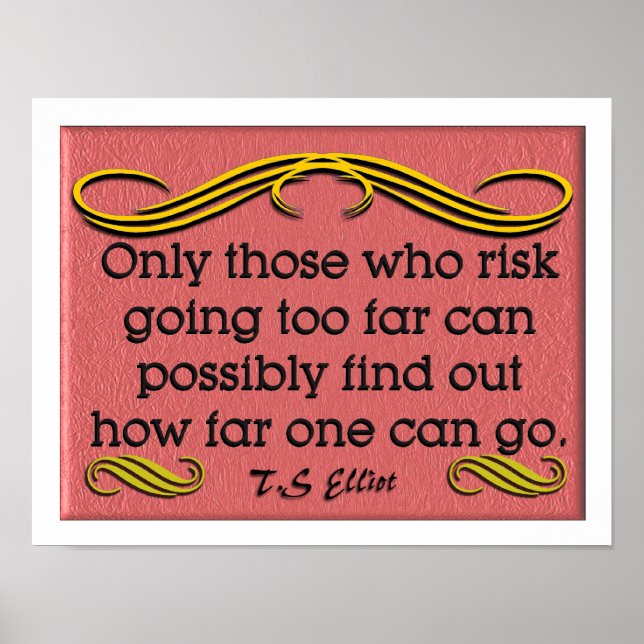 T. S Elliot Quote Poster (Framsidan)