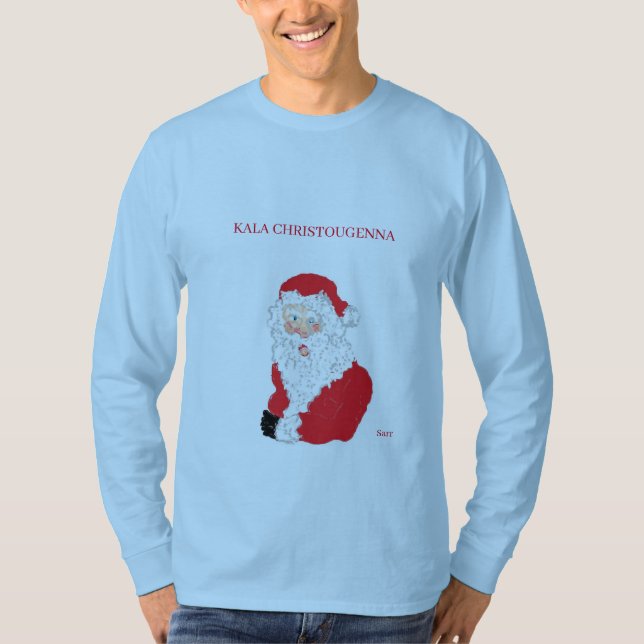 T-S GOD JUL i Grekland: KALA CHRISTOUGENNA T Shirt (Framsida)