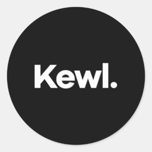 T Says Kewl Runt Klistermärke