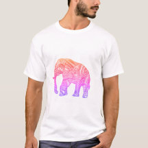 T-ShiMen's T-shirt med elefant