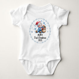 T-Shirt0Personlig Baby First Julafton 2025-Boy T Shirt