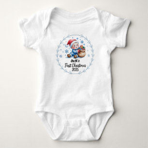 T-Shirt0Personlig Baby First Julafton 2025-Boy T Shirt