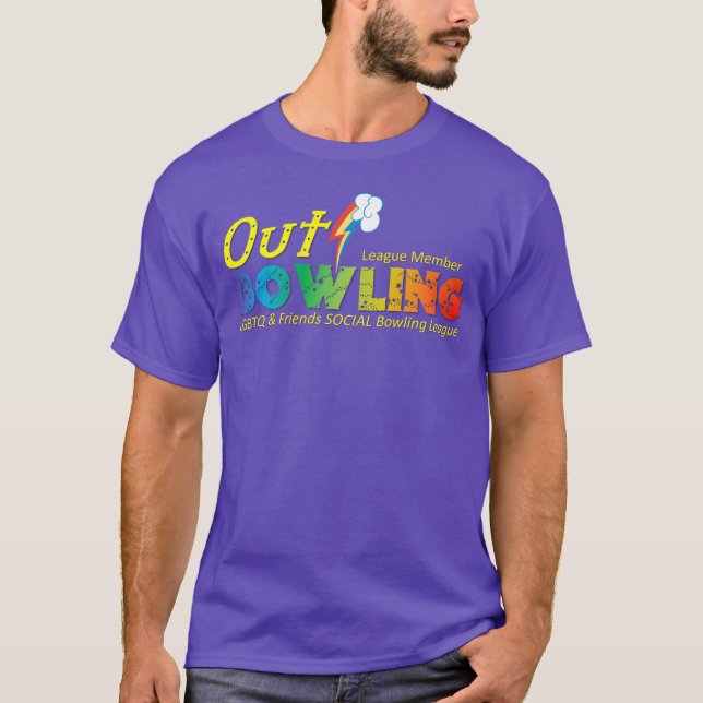 T-Shirt: 2015 regnbågslogotyp lila tee (Framsida)