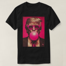 T-shirt 2025 Rolig Cool Donald Trump Rosa Bubblegu
