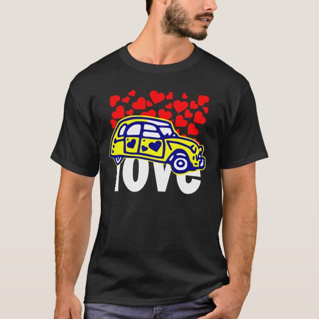 t-shirt 2CV coeur (Framsida)