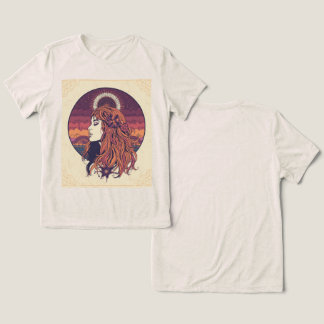 T-Shirt 70-tal Boho Juvelton Feministisk Kraft Gra