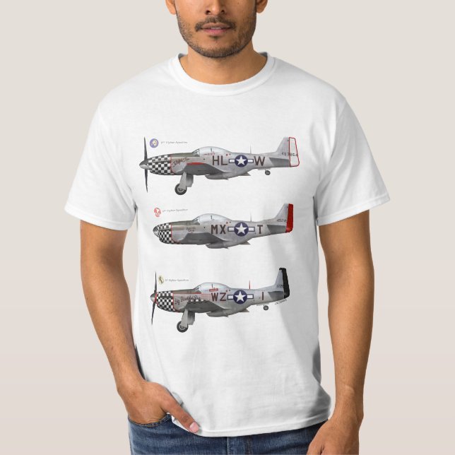 T-Shirt 78th Fighter Group P-51 Mustang (Framsida)