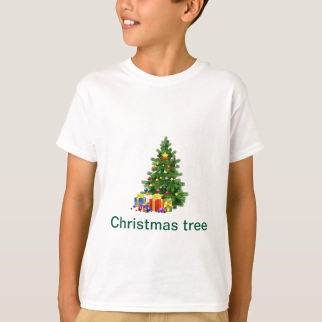 T-Shirt A Festive Firande i Julgranar (Framsida)