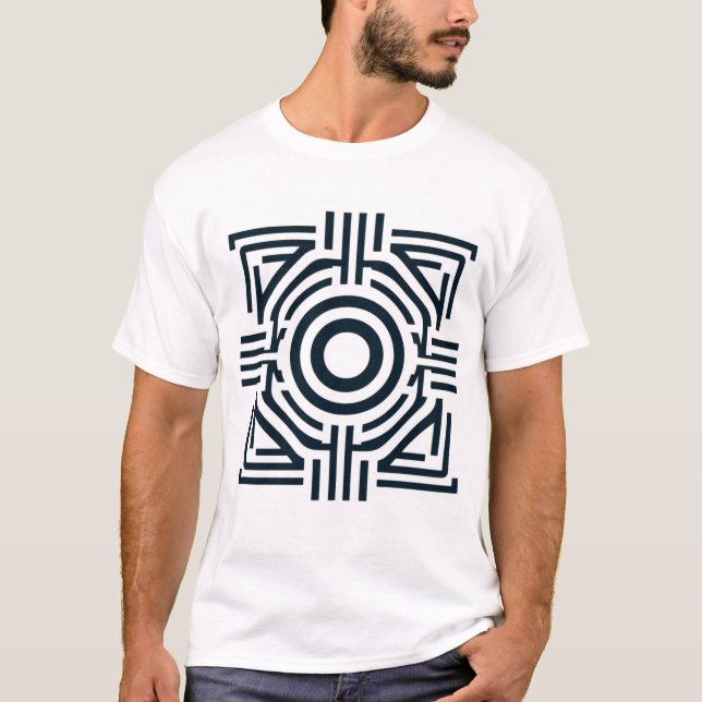 T-Shirt-Abstrakt med minimal Logotyp T Shirt (Framsida)