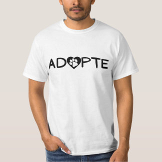 T-SHIRT Adopte une patte de chat dans un cœur