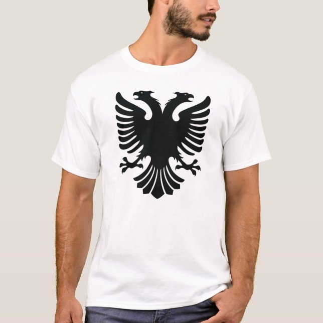 t shirt aigle albanais albanian eagle shirts (Framsida)