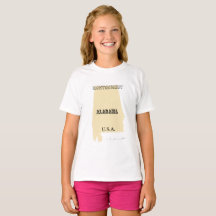 T-shirt - Alabama Karta med City