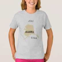 T-shirt - Alaska Karta med City