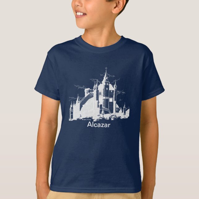 t-shirt - Alcazar (vit på mörken) (Framsida)