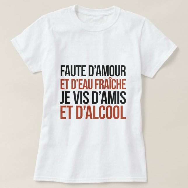 T-shirt Amis & Alcool (Design framsida)