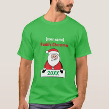 T-Shirt - Anpassningsbar Familjejul - lägg till na