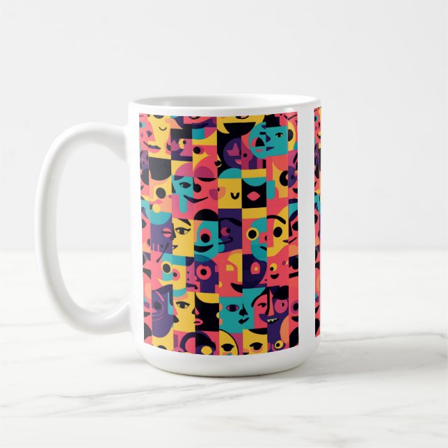 T-Shirt Ansiktsmockup – Klädespresentation av hög  Kaffemugg (Vänster)